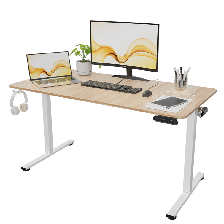 Inbox Zero Pennrock 120cm W Height Adjustable Rectangle Standing Desk